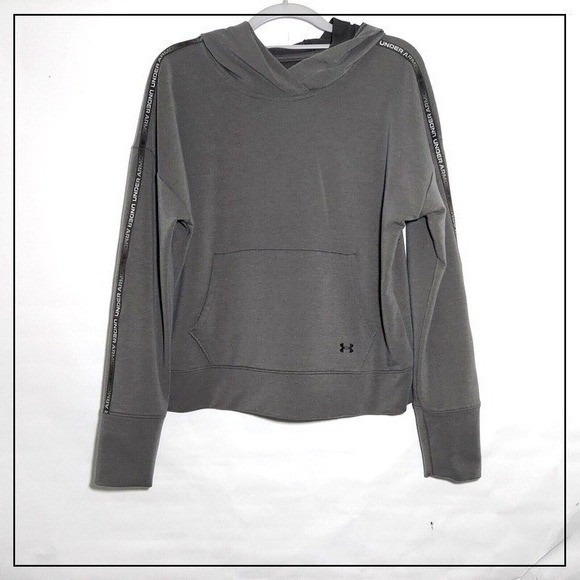 Under Armour Hoodie Women S Gray Performance Athleisure Studio Lounge Everyday